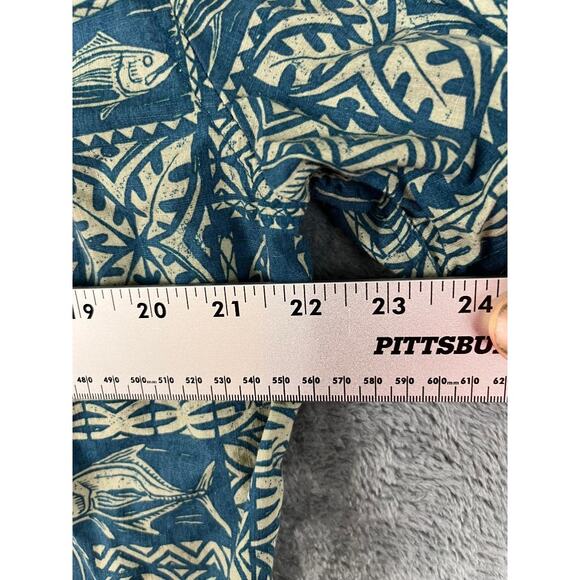 men's blue Quiksilver Waterman collection fish print 2XL excellent condition - Picture 7 of 9